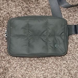 Lululemon quilted grid belt bag in grey sage 
8.3” x 2” x 5.5”